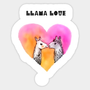 Llama Love Sticker